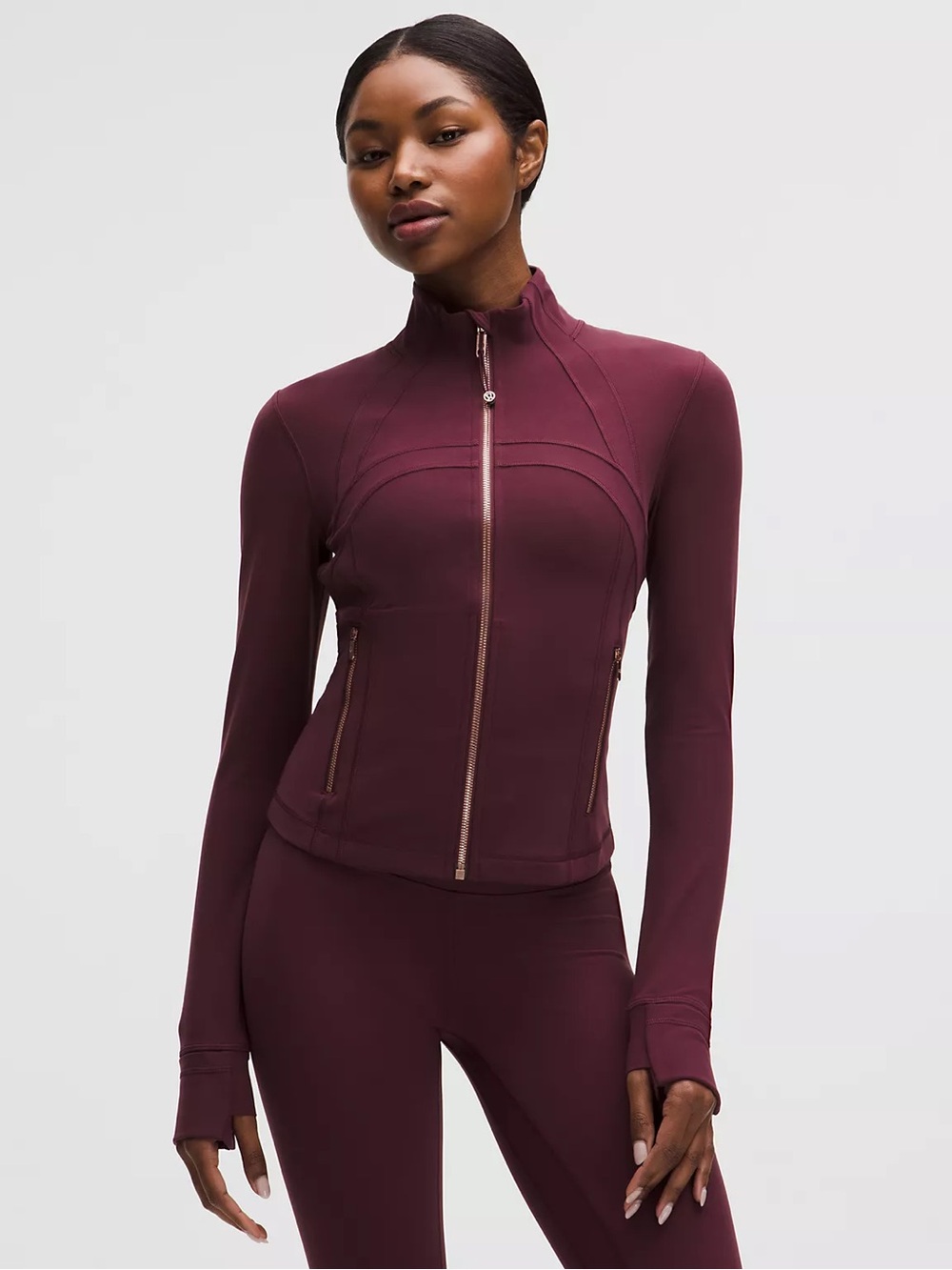 Lululemon define crop jacket Nulu in Deep Burgundy